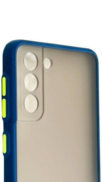 TPU чехол накладка Matte Color Case для Samsung Galaxy S21 Plus синий 092202 фото