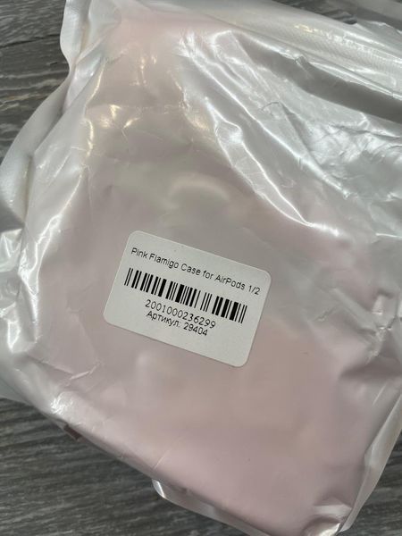 Чохол на Airpods Фламінго рожевий 081993 фото