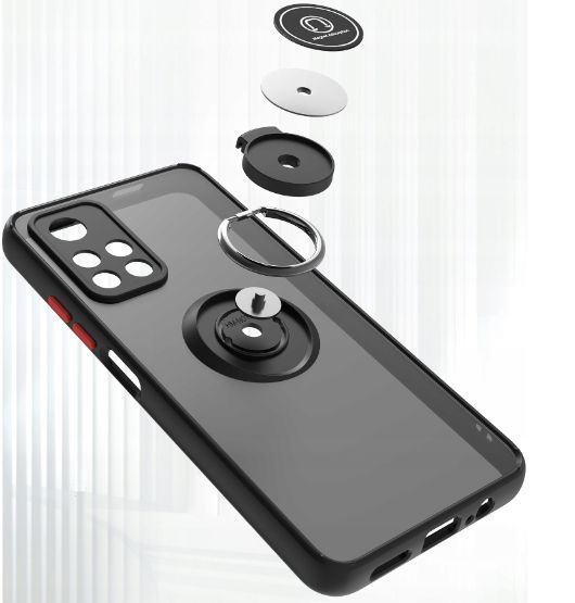 TPU чохол накладка Matte Ring Magnit для Motorola G72 світло-зелений 094808 фото