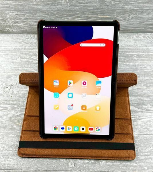 Кожаный чехол книжка 360 на Xiaomi Redmi Pad SE (11") / коричневый 093014 фото