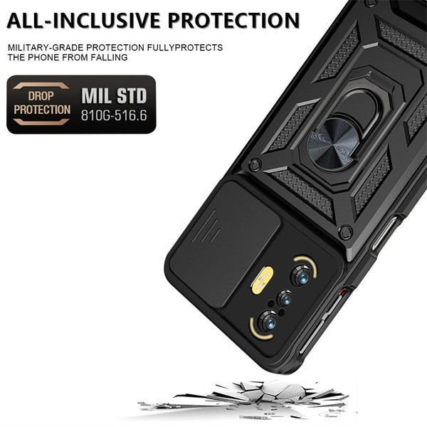 PC + TPU чехол Camshield armor для Tecno POVA 3 черный 089291 фото