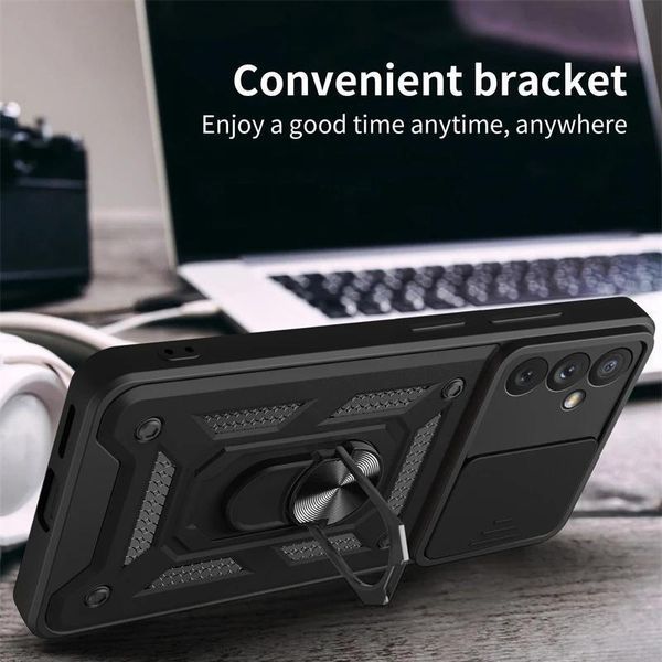PC + TPU чохол Armor Camshield для Samsung Galaxy A05s / зелений 094052 фото