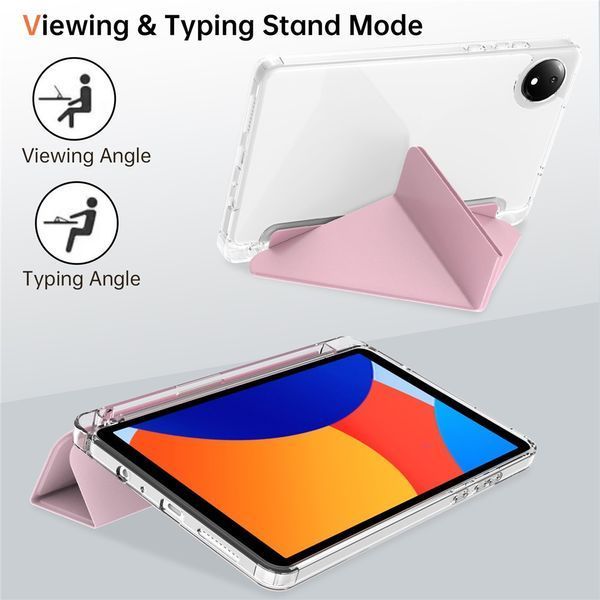 Чохол книжка Transparent Origami на Xiaomi Redmi Pad SE (8.7") 2024 / рожевий 100230 фото