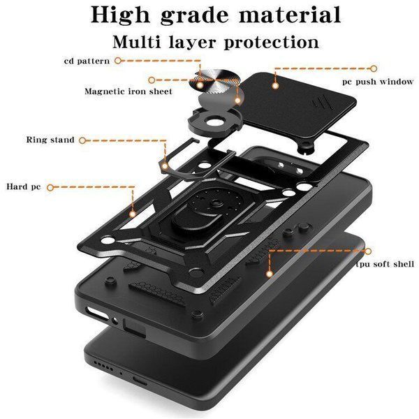 PC + TPU чехол Camshield Armor для OPPO A5 Pro (4G/5G) / зеленый 099835 фото