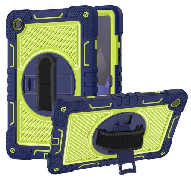PC + TPU чехол Carbon Armor Tablet на планшет Samsung Galaxy Tab A9 Plus (11") / салатовый 200897 фото
