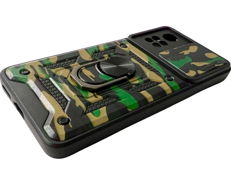 PC + TPU чехол Camo на Poco X4 Pro 5G (на поко х4 про) зеленый 086221 фото