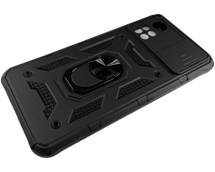 PC + TPU чехол Camshield armor для Poco X4 Pro 5G (на поко х4 про) черный 085930 фото