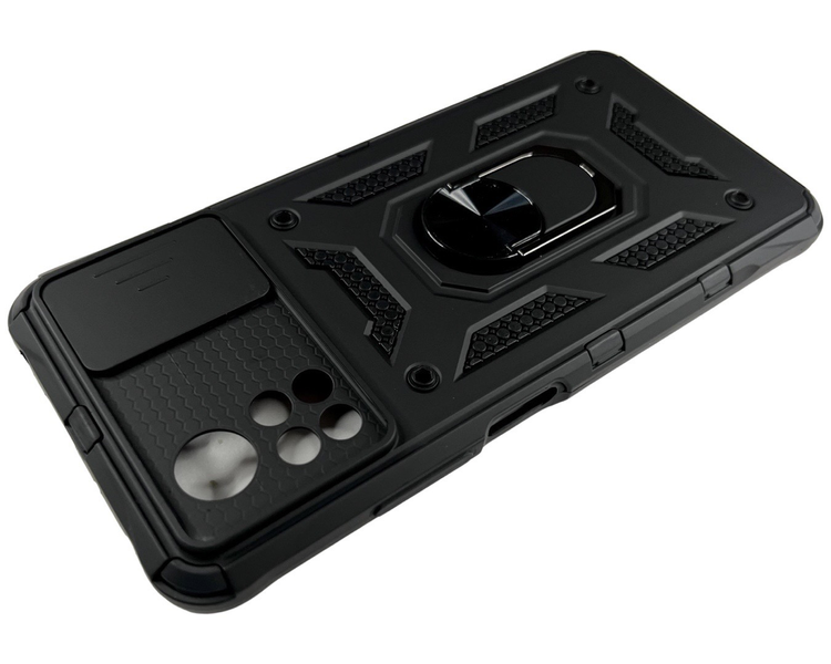PC + TPU чехол Camshield armor для Poco X4 Pro 5G (на поко х4 про) черный 085930 фото
