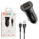 АЗП XO TZ10 + micro-USB (2USB 2.4A) 12 W чорний 87170 фото 1