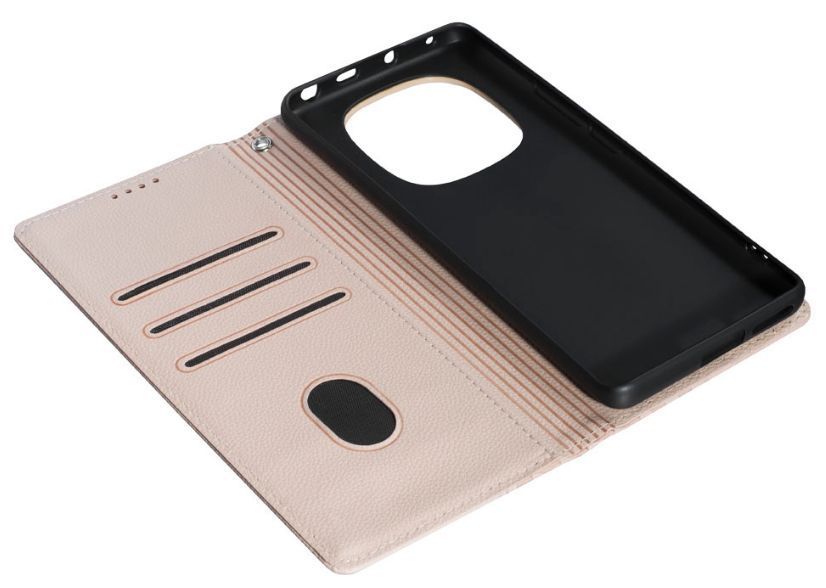 Чохол книжка Deluxe на Xiaomi Redmi Note 14 Pro (4G) / золотистий 203272 фото