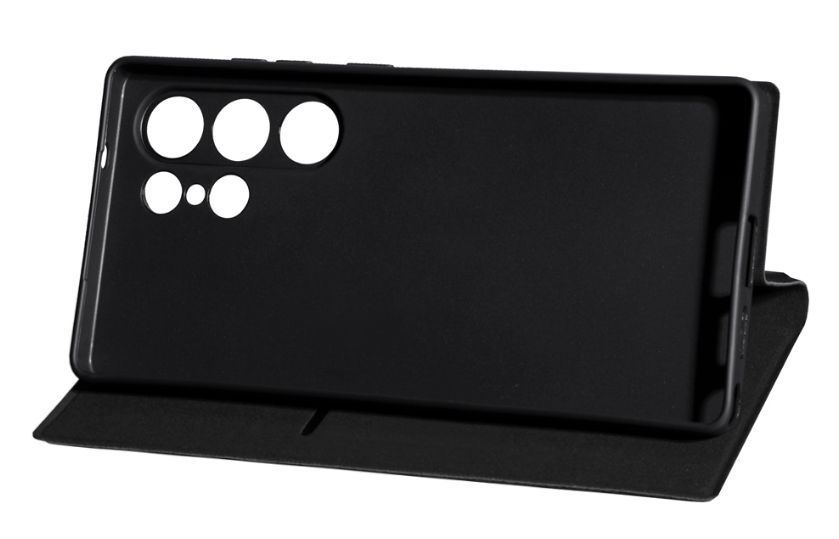 Шкіряний чохол книжка Fibra case на Samsung Galaxy S25 Ultra / чорний 202127 фото