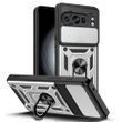 PC + TPU чохол Camshield Armor для Google Pixel 9 Pro / сріблястий