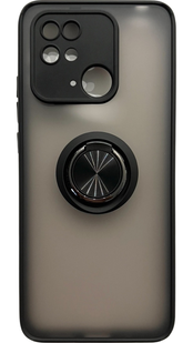 Чехол для Matte Ring Magnit для Xiaomi Redmi 10C (редми 10ц) черный 086222 фото