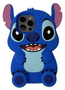 Силиконовый 3D чехол Funny Stitch для iPhone 15 Pro Max / голубой 098938 фото