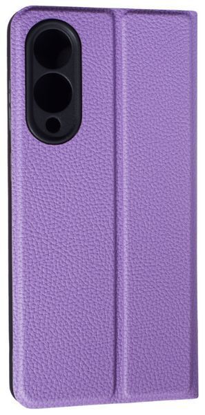 Шкіряний чохол книжка Fibra case на Samsung Galaxy S25 Edge / фіолетовий 202474 фото