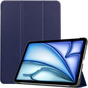 Шкіряний чохол книжка Crazy Horse на планшет iPad Air 11 (2024-2025) 11" / синій 097548 фото
