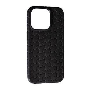 Чохол силіконовий Leather Case Weaving для iPhone 15 Pro чорний 092403 фото