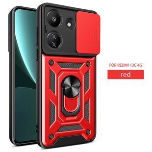 PC + TPU чехол Armor Camshield для Xiaomi Redmi 13C / красный 094056 фото