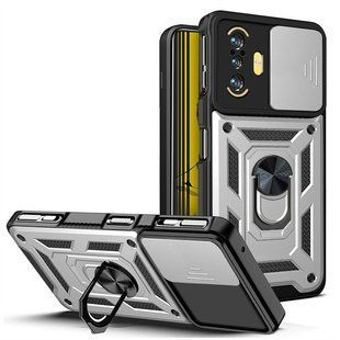 PC + TPU чохол Camshield armor для Tecno POVA 3 / сріблястий 089292 фото