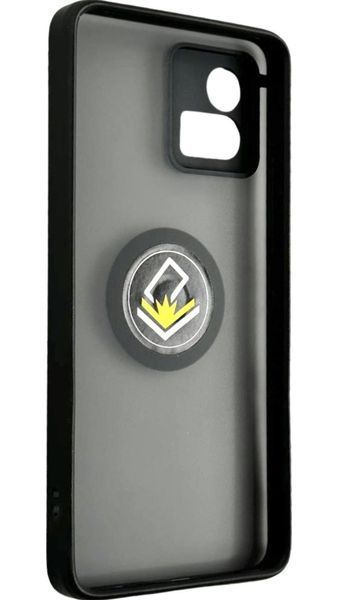 TPU чохол накладка Matte Ring Magnit для Motorola G72 чорний 094809 фото