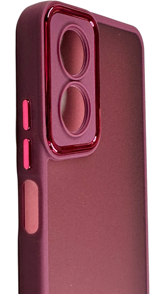 TPU чехол Luxury Metal Lens на Oppo A17 бордовый 088442 фото