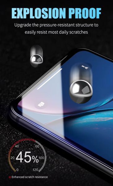 Керамическое защитное стекло CERAMIC для iPhone 16 Pro Max / черный 202414 фото