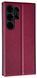 Кожаный чехол книжка Fibra case на Samsung Galaxy S25 Ultra / бордовый 202128 фото 2