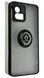 TPU чохол накладка Matte Ring Magnit для Motorola G72 чорний 094809 фото 1