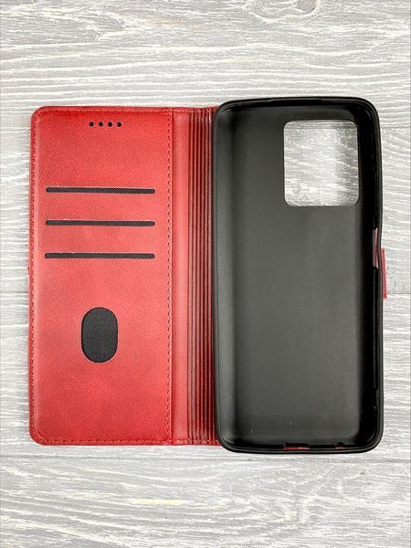 Кожаный чехол книжка Retro на ZTE Blade V30 (на зте блейд в30) красный 084510 фото