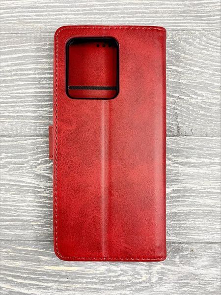Кожаный чехол книжка Retro на ZTE Blade V30 (на зте блейд в30) красный 084510 фото