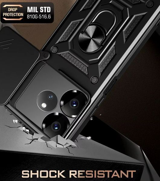 PC + TPU чехол Camshield Armor для Realme GT 6T / синий 098040 фото
