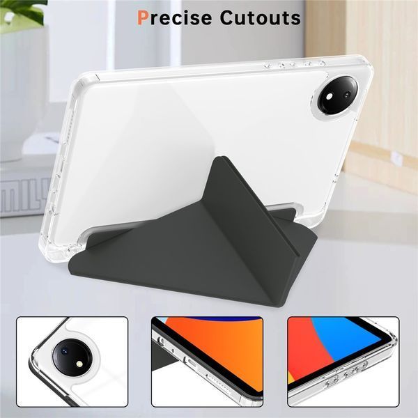 Чехол книжка Transparent Origami на Xiaomi Redmi Pad SE (8.7") 2024 / черный 100231 фото