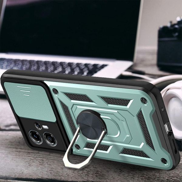 PC + TPU чохол Camshield armor для Motorola G13 / зелений 89393 фото