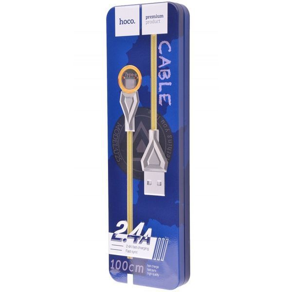 USB кабель Type-C на Hoco U25 Golden Armor (1m) (2 цвета) 16690 фото