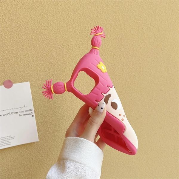 Силиконовый 3D чехол Girl with braids для iPhone 14 Pro Max / розовый 099523 фото