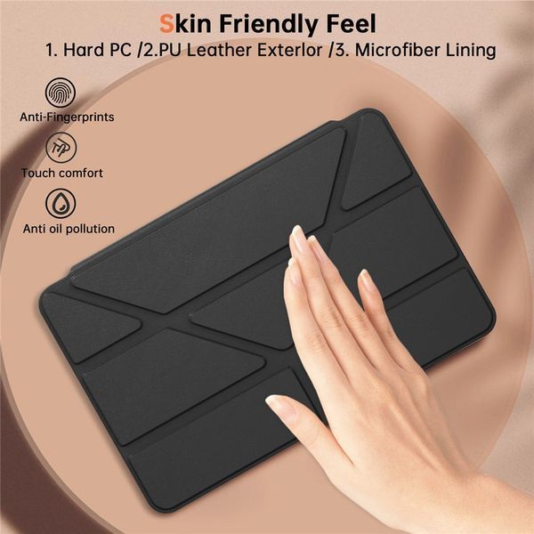 Чехол книжка Transparent Origami на Xiaomi Redmi Pad SE (8.7") 2024 / черный 100231 фото