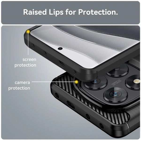 TPU чохол накладка Urban для Xiaomi Redmi Note 14 Pro Plus / чорний 098240 фото