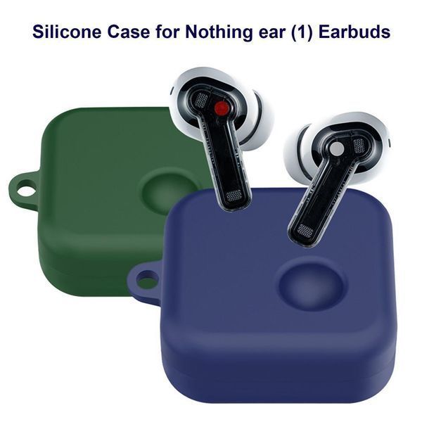 Силіконовий чохол із карабіном для Nothing Ear білий 089697 фото