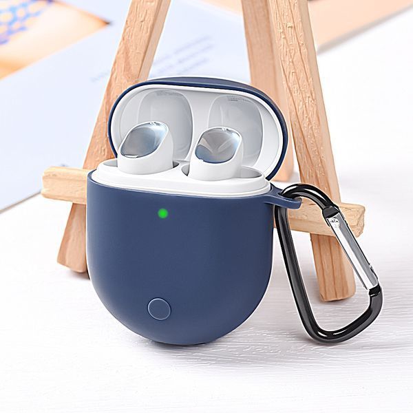 Силіконовий чохол із карабіном для Xiaomi Redmi Airdots 3 Pro синій 90641 фото