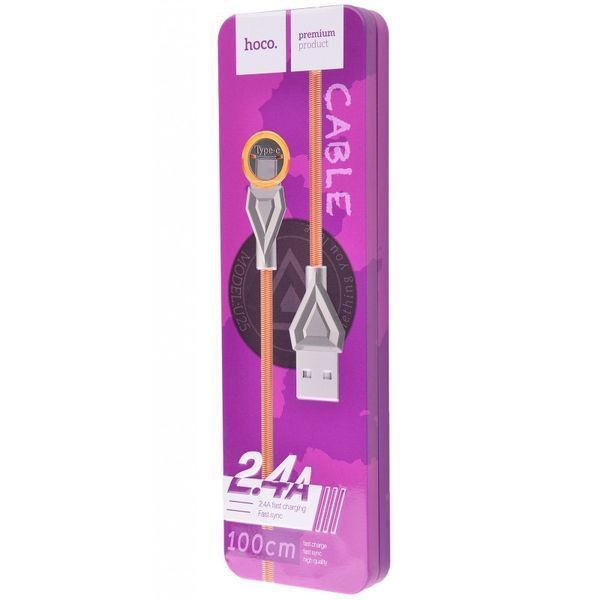 USB кабель Type-C на Hoco U25 Golden Armor (1m) (2 цвета) 16690 фото