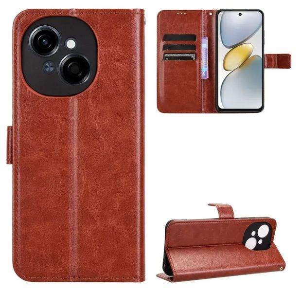 Чехол книжка Book case для Tecno POP 9 (4G) / коричневый 201749 фото