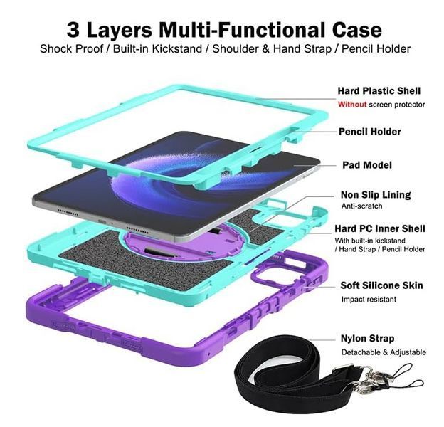 Чехол Carbon Armor Tablet на планшет Xiaomi Mi Pad 6 (11") / фиолетовый 200860 фото