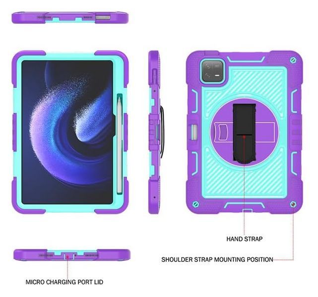 Чехол Carbon Armor Tablet на планшет Xiaomi Mi Pad 6 (11") / фиолетовый 200860 фото