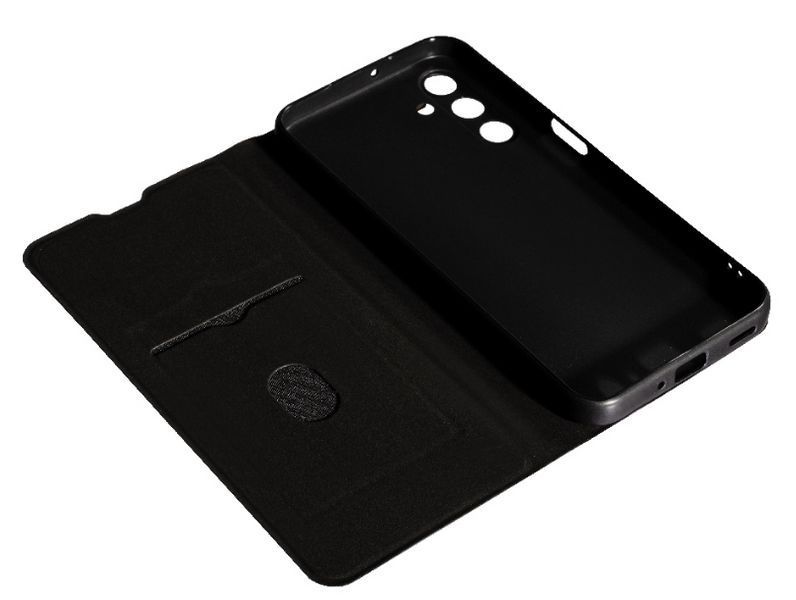 Шкіряний чохол книжка Fibra case на Samsung Galaxy M56 (5G) / чорний 203142 фото