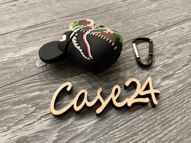 Чехол 3д Bape Shark на Airpods 080899 фото