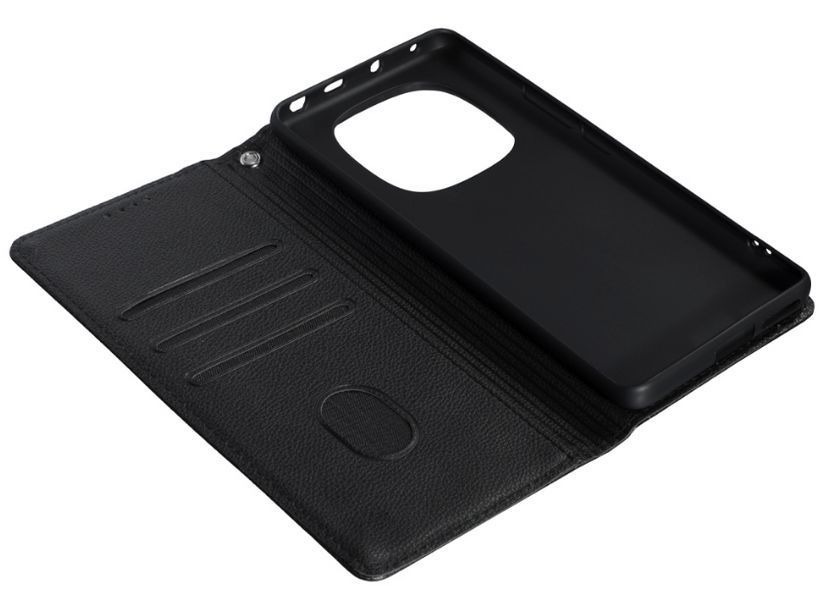 Чехол книжка Deluxe на Xiaomi Redmi Note 14 Pro (4G) / черный 203273 фото