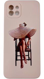 Чохол Art на Samsung Galaxy A03 (на самсунг а03) Дівчина в капелюсі 085165 фото
