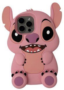 Силиконовый 3D чехол Funny Stitch для iPhone 15 Pro Max / розовый 098939 фото