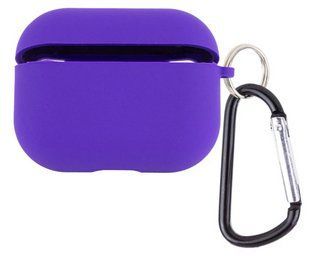 Силиконовый чехол с карабином для AirPods 4 / ultra violet 201819 фото