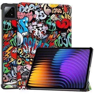 Чехол книжка Crazy Horse на Xiaomi Pad 7S Pro (12.5") / graffiti 100121 фото